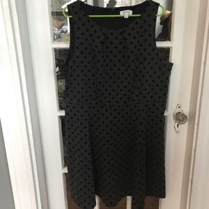 Elle A-line black and charcoal grey dress